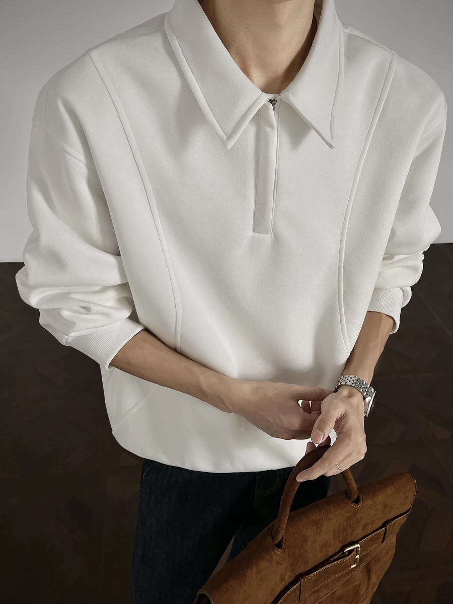 

f Zipper Sweatirt Men's Spring Autumn American Sle Casual T-irt Faionable Haome Top oulder Constructed