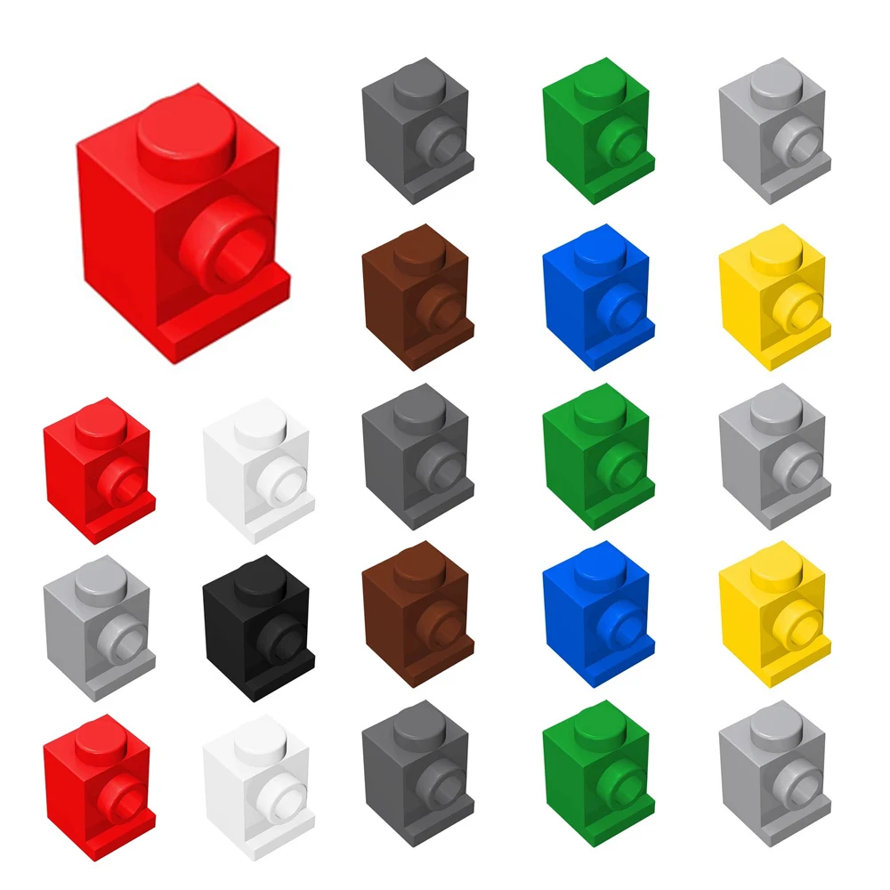 

60pcs 4070 Modified 1 x 1 with Headlight Bricks Collection Bulk Modular Toys For Technical MOC DIY Figure Buildings Blocks