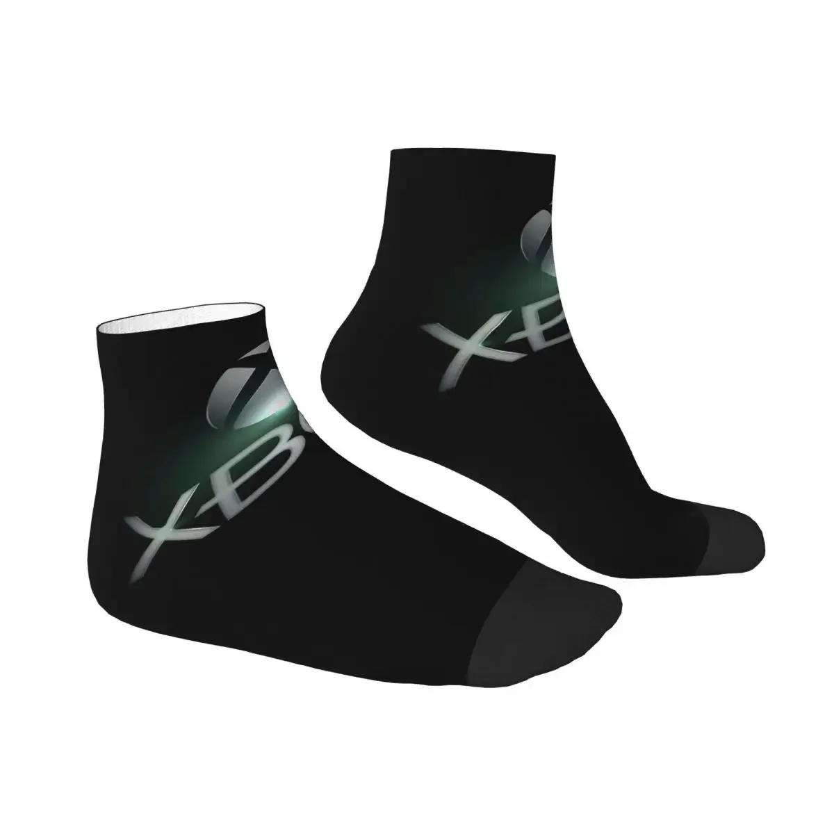 جوارب بشعار Xbox باللون الأخضر، جوارب هاراجوكو الممتصة للعرق، ملحقات جوارب لجميع المواسم هدية عيد ميلاد الرجل والمرأة #2