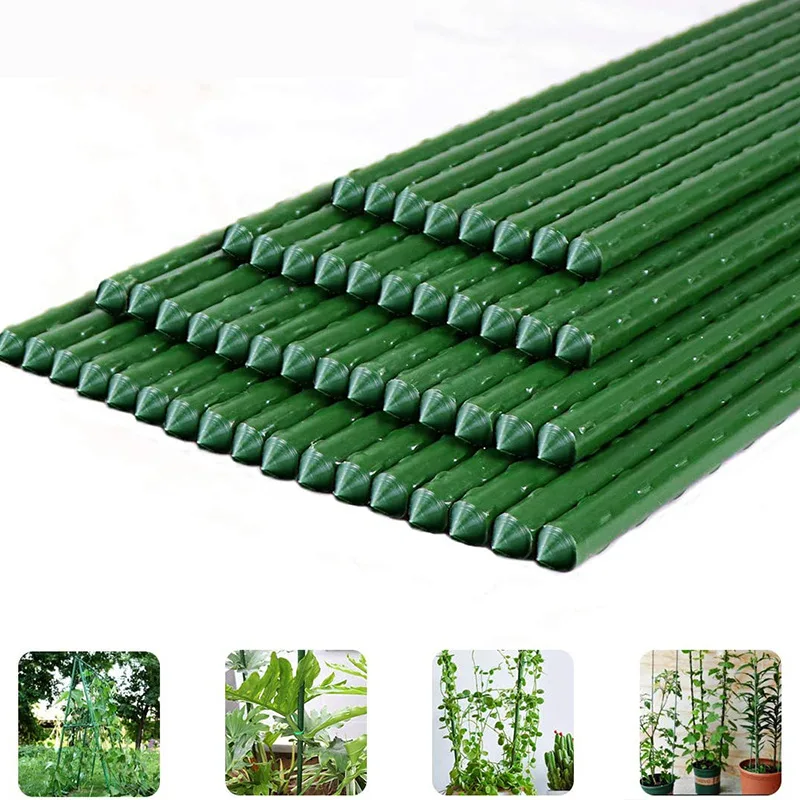 10Pcs Multi-Purpose Garden Stakes Durable Support Plant Climbing Vine Shelf Flowers Bracket Pipe For Vegetables Vines Grapes