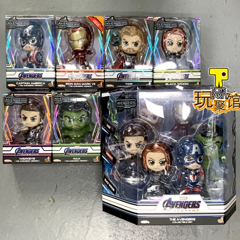 

Genuine Hottoys Cosbaby Avengers 4 Thor Captain America Series Marvel Peripheral Set Ornament Toy Gift Mini Collectible Doll