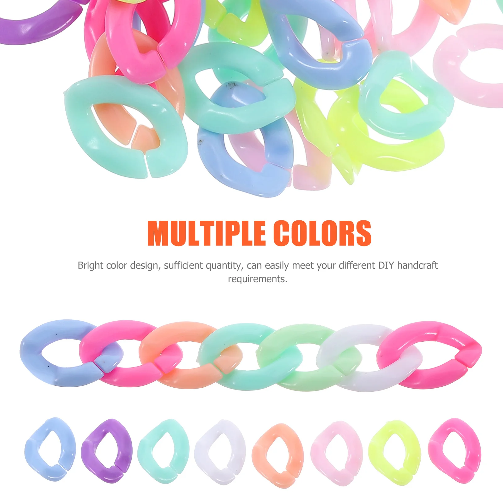 

800pcs Acrylic Linking Rings Detachable Rings For Diy Jewelry Making Bracelet Chain Craft Supplies Connector