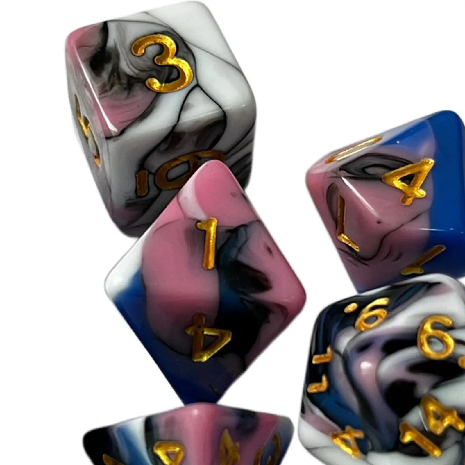 Acrylic Engraved Polyhedral Dices Multi Size Party Favor Set for Tabletop Card Games and Roleplaying Board Games