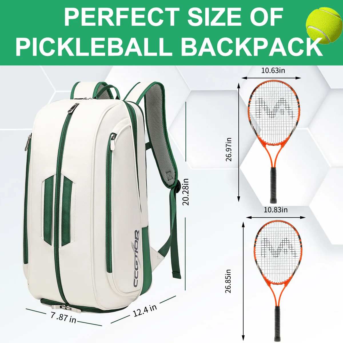 

Backpack Storage Tennis Large Capacity Professional Both Shoulders Independent Shoe Warehouse Exercise Racket Bag