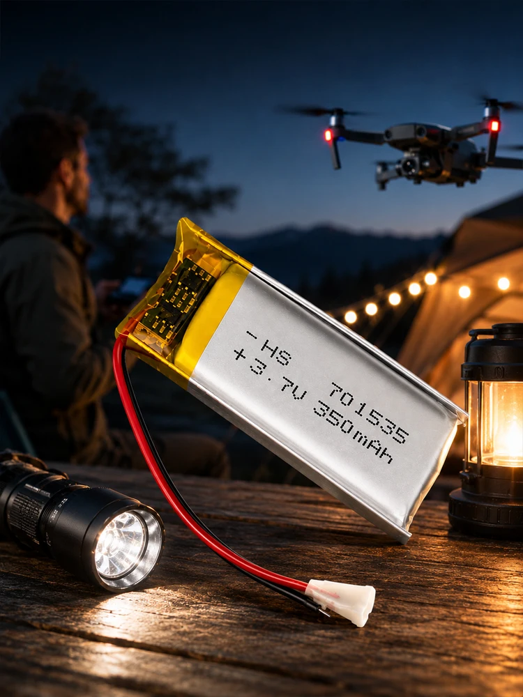 Akumulator litowo-polimerowy 701535 3,7 V 350 mAh do słuchawek Bluetooth, urządzenia do tresury psów, maszyny do kart kredytowych. — zdjęcie produktu 7