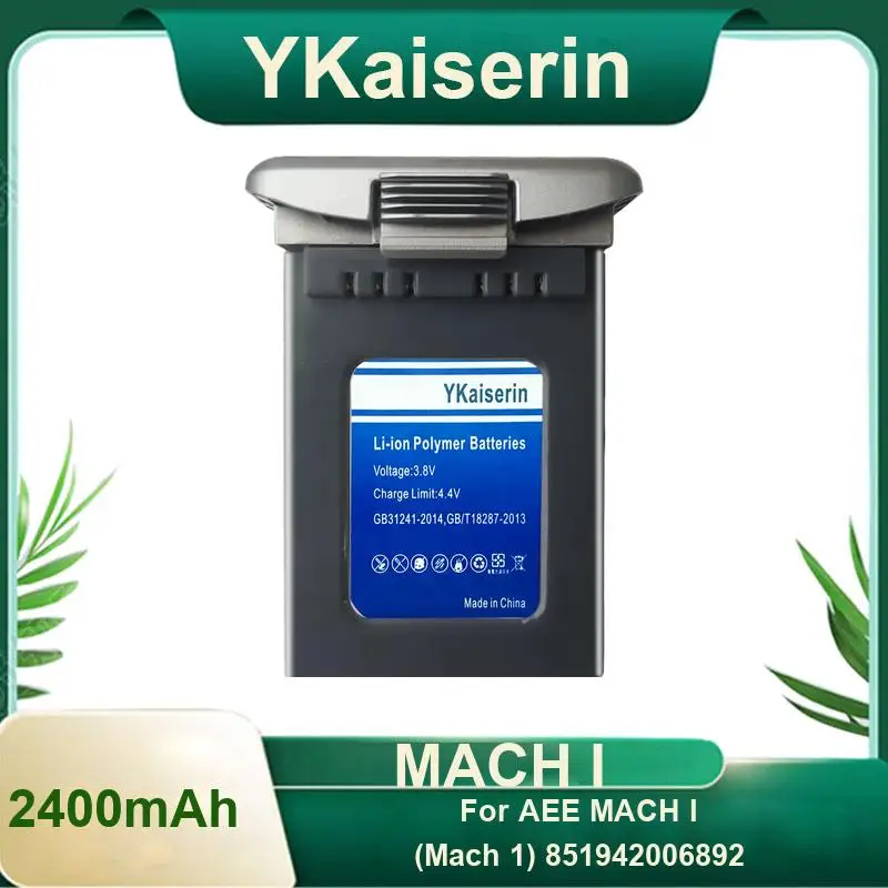 High-Capacity For Aee Mach I Mach 1 851942006892 Long Lasting Digital Battery 2400mAh