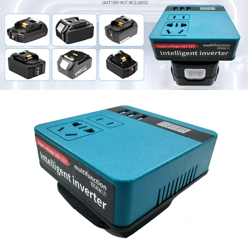 Power Inverter DC 18V To 220V Inverter Adapter Power Supply Inverter For Home Appliances For Makita 18V Battery Outdoor Camping