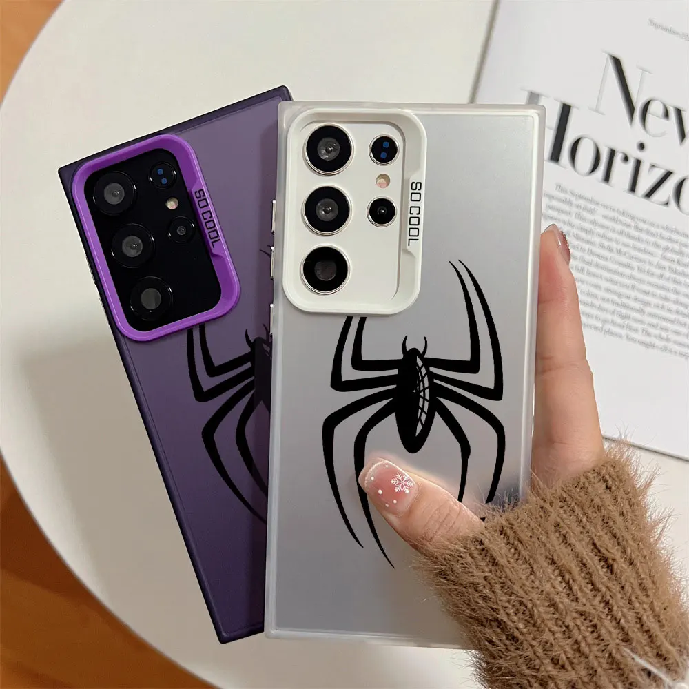 Spider Print Phone Case For Samsung Galaxy A71 A72 A73 A56 A55 A54 A53 A52 A52s A51 A50 4G 5G AntiScratch Hard PC Back Cover view 2