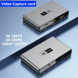 Video Capture Card 4k 30FPS Recording IT9325TE Support SDR HDR Capture Board Streaming for PS4 PS5 Nintendo Switch Xbox Camera