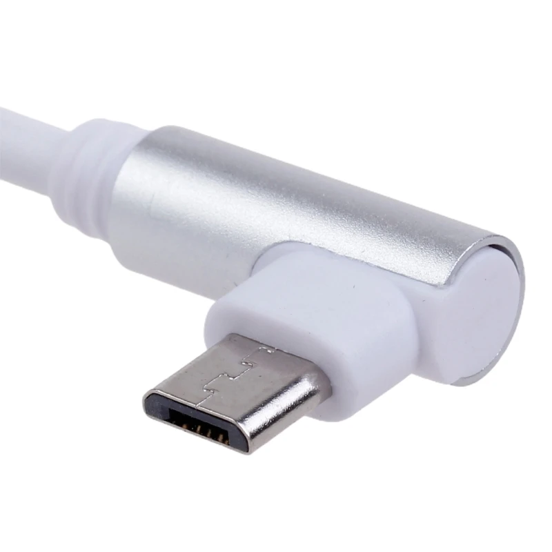 Kolanko 90 stopni USB Micro USB męskie na USB męskie złącze do ładowania danych krótki kabel ładujący 13 cm do telefonu komórkowego tabletu