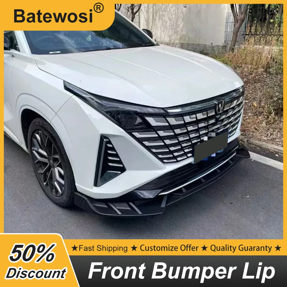 For CHANGAN OUSHANG Z6 UNI Z Front Bumper Lip Chin Spliter Bodykit Protection 3Pcs/Set Exterior Upgrade Accessories
