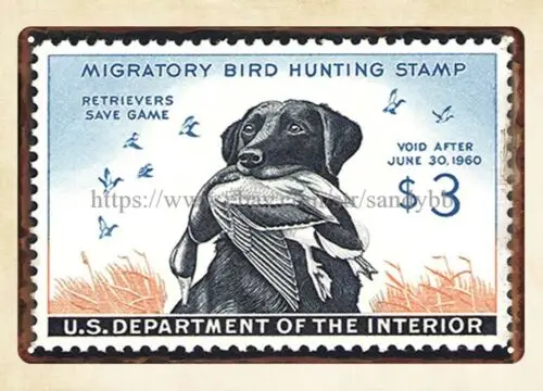 1960 Migratory bird hunting stamps metal tin sign cool art posters