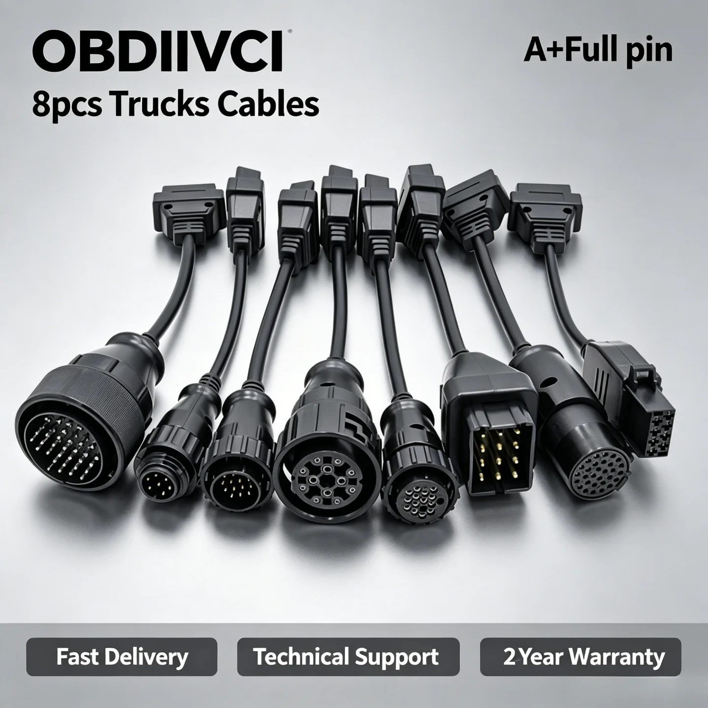 8 Pcs Car Cables and 8 Pcs Truck Cable for Tnesf Delphis Orpdc VdIJk Autocoms Pro WOW CDP Vd TCS Cdp Pro Plus Diagnostic Tools
