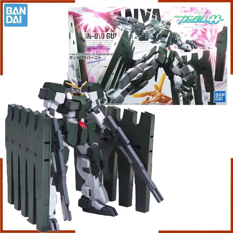 Bandai Gundam HG 00 1/144 GN-010 Zabanya Anime Action Figure Assembly Decorative Collectible Model kit Toys for Boys Gifts