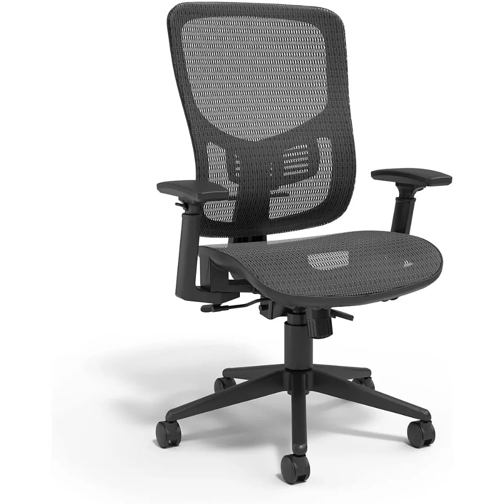 

Ergonomic office desk and chair, breathable mesh swivel seat and backrest, height adjustable, with lumbar support, Customizable
