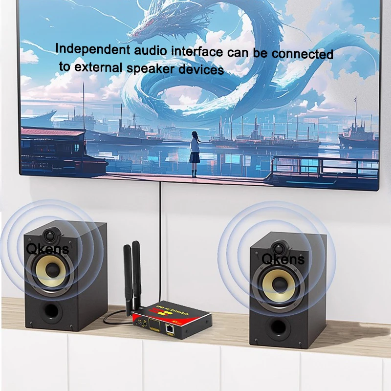 1080P 4K HDMI جهاز ريسيفر استقبال وإرسال الفيديو اللاسلكي موسع 100 متر ث/صوت IR Rj45 VGA ميناء للكاميرا الكمبيوتر المحمول إلى جهاز عرض التلفزيون