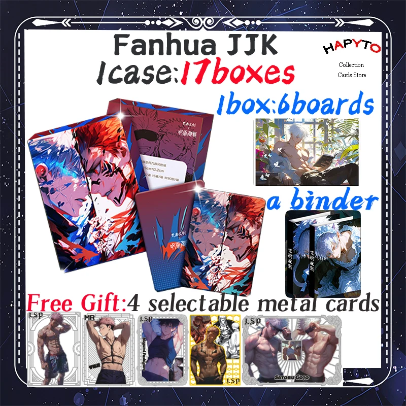 

Новейший Fanhua JJK Jujutsu Kaisen JJK, коллекционные карты, бустерная коробка, Gojo Satoru Nanami Sukuna, хобби, рождественский подарок
