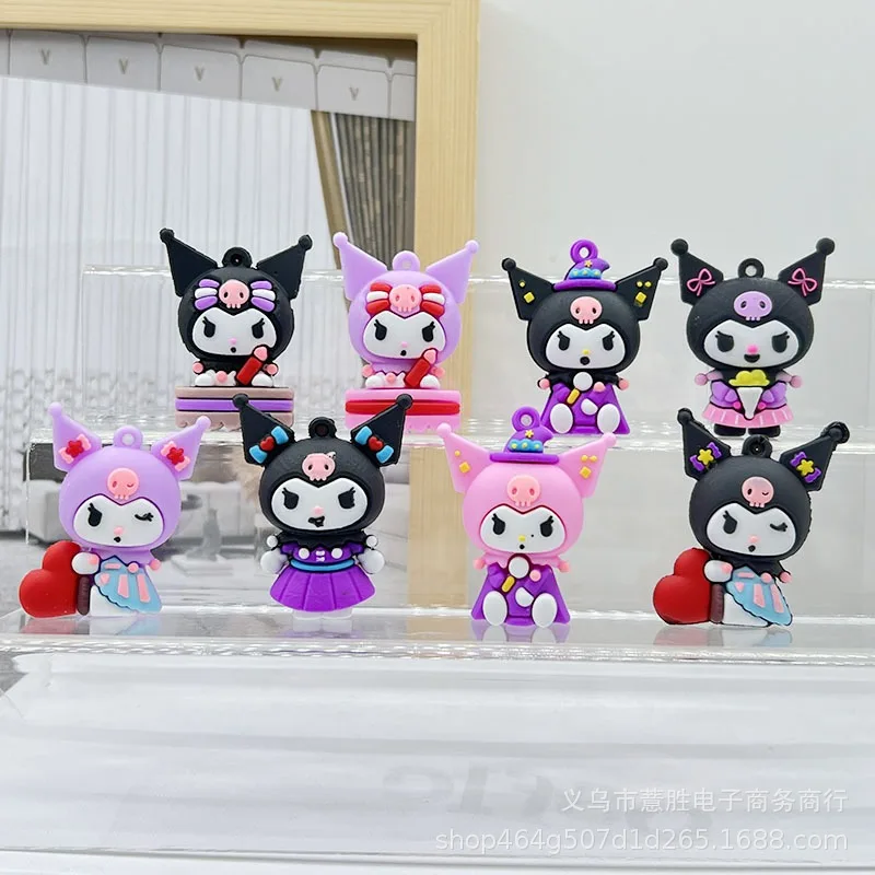 

Kawaii Hello Kitty Keychain Doll Pendant Handmade DIY Accessories Cute Cartoon Anime Desktop Decoration Wholesale Girl Students