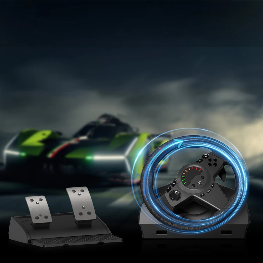 270 °   عجلة قيادة لعبة دواسة السيارة Simracing عجلة قيادة السباق للكمبيوتر الشخصي PS3/PS4/Switch/Xbox One/Xbox Series X/S