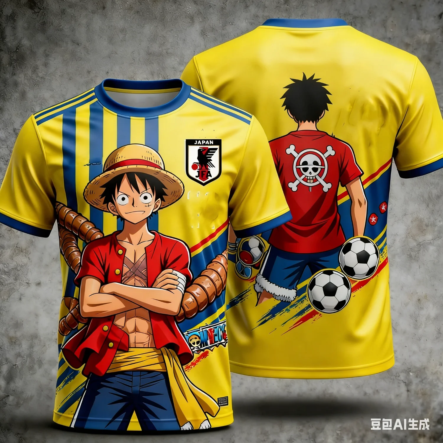 Summer Special Edition Luffy Football Jersey - Japanese Anime 