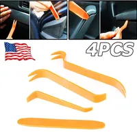 4X CAR TRIM REMOVAL TOOL KIT PANEL DOOR PRY DASH PLASTIC INTERIOR RADIO CLIP SET