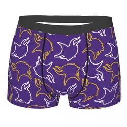 Mutande di sfondo viola modello vichingo Minnesota mutandine traspiranti biancheria intima maschile pantaloncini Sexy slip Boxer