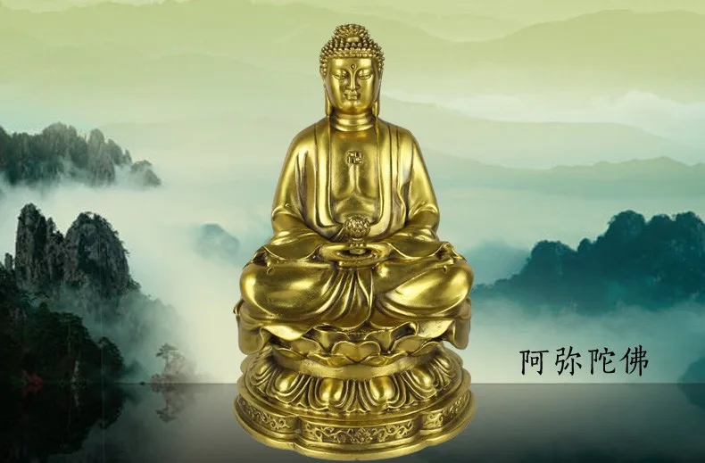 unique-- collection Home Decor Religious Three Western Saints statue of Buddha Bodhisattva Buddhism Brass Decoration