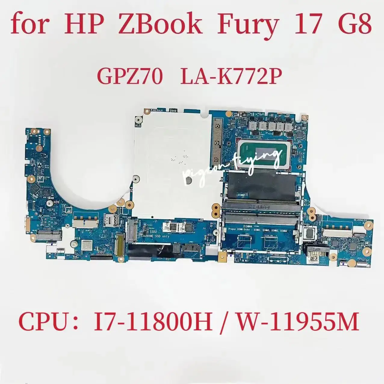 

GPZ70 LA-K772P для HP Zbook Fury 17 G8 ноутбук материнская плата CPU: I7-11800H SRKT4 I7-11850H DDR4 W-11955M 100% Test OK