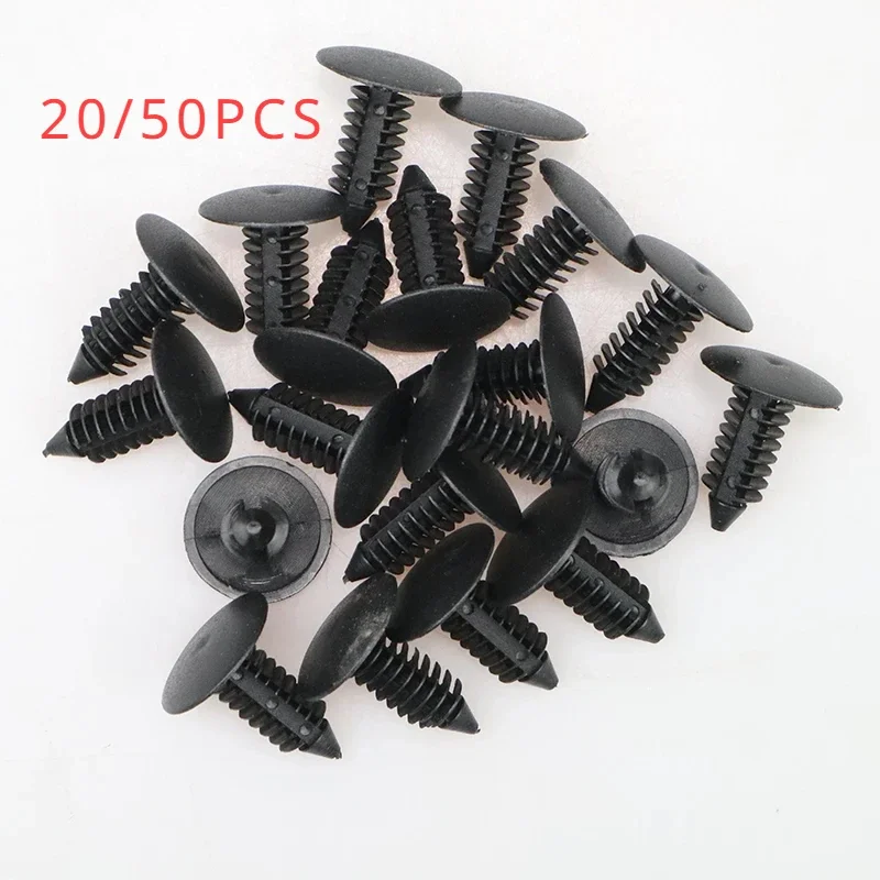 20/50Pcs 8mm Auto Fastener Fit Hole Nylon Car Clips Fender Bumper Shield Retainer Plastic Rivet for GM Ford Chrysler