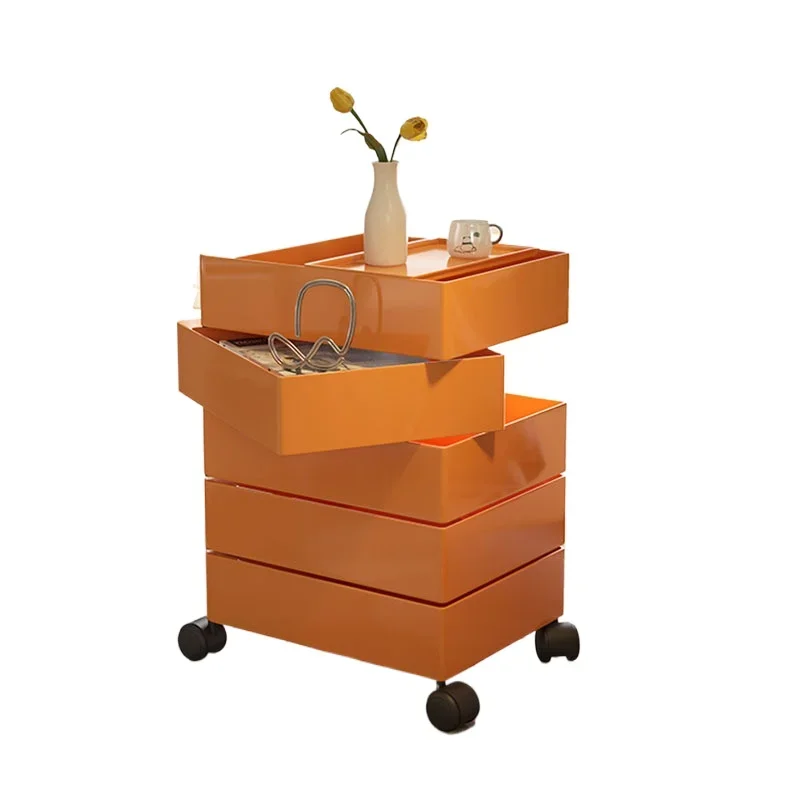 

Nordic designers 360 degrees rotating movable bedside cabinet, cosmetics Internet celebrity storage cabinet