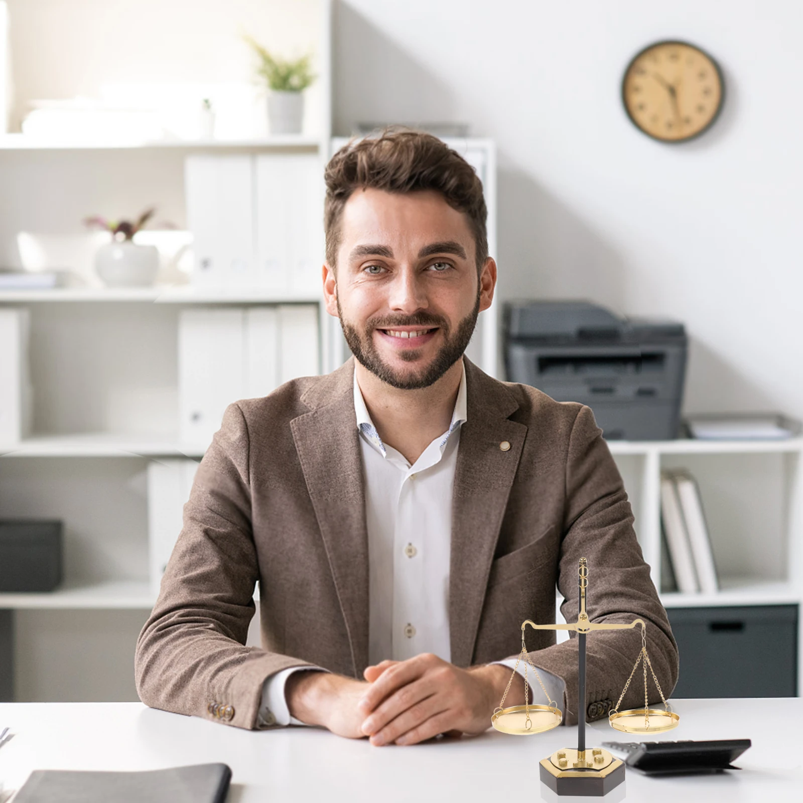 

Metal Balance Scale Table Decor Vintage Farmhouse Style Libra Design Desktop Centerpiece Home Room Decor Ornament