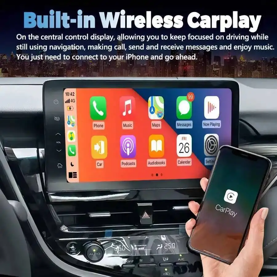 11.5inch Android Navigation Carplay Auto 4G For Toyota Camry 8 XV 70 2017 2018 2019 2020 2023 Car Stereo Radio Multimedia Player