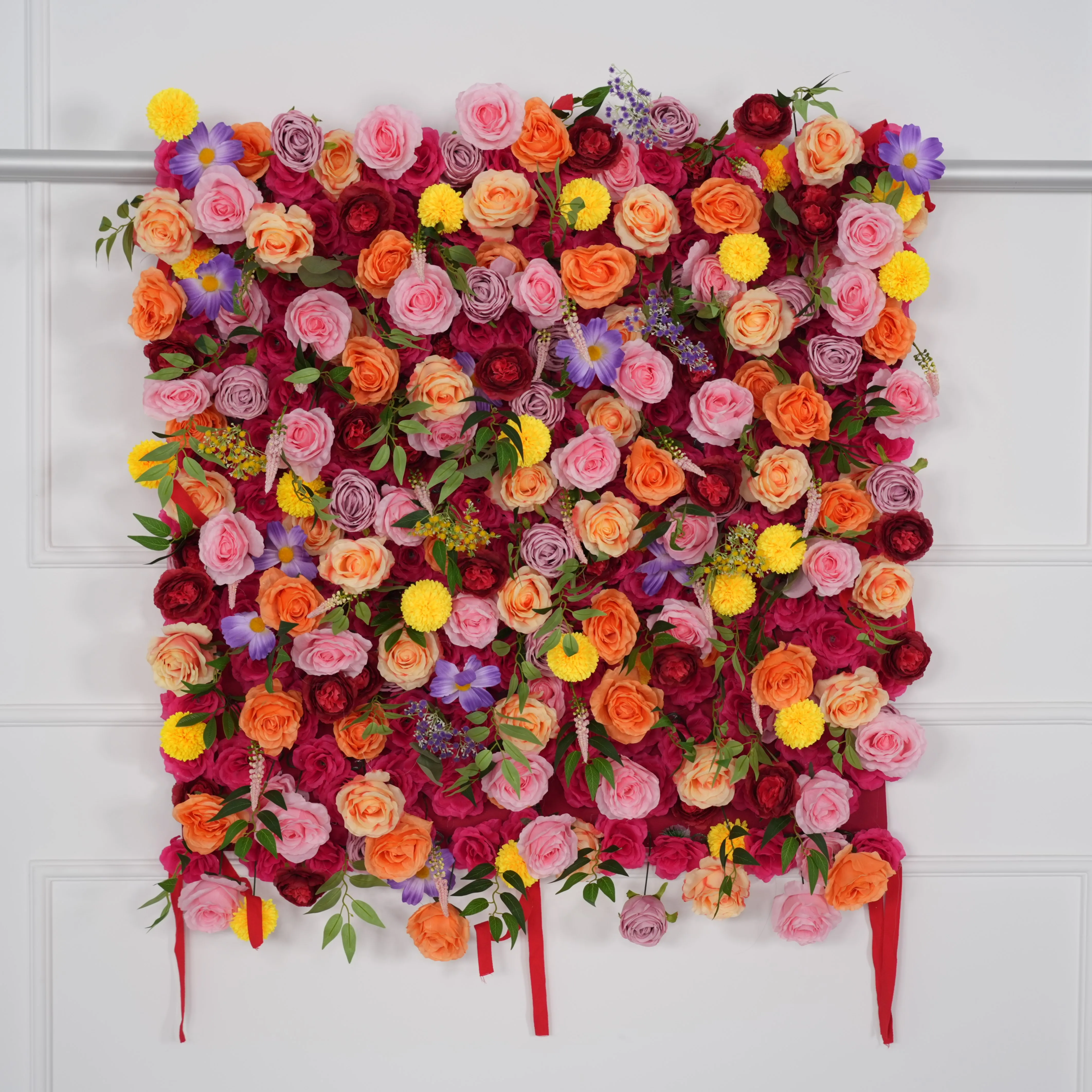 

Uflower Rose Wedding Flower Wall Curtain Cloth Outdoor Baby birthday Wedding Backdrop Decoration Artificial Flora Home Decor