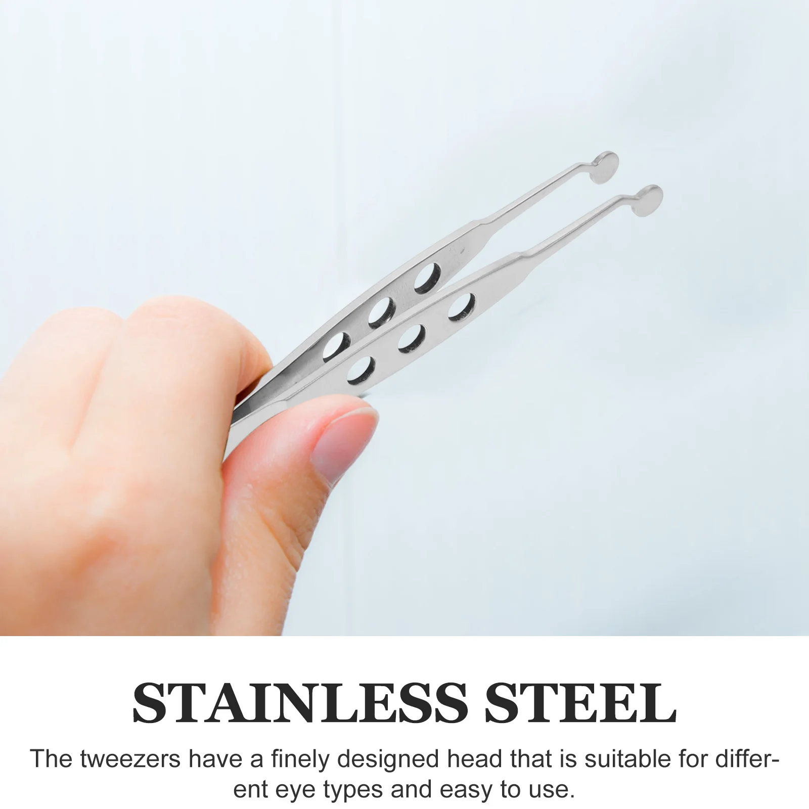 แหนบนวดต่อมไมโบมีอัน ปลายมน สแตนเลส อุปกรณ์สำหรับผิวหนังรอบดวงตา สำหรับกำจัดติ่งเนื้อ ตาบวม