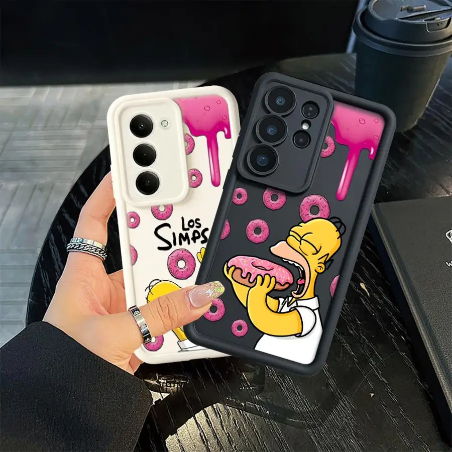 Cartoon Simpsons Homer Phone Cover Case for Samsung Galaxy A12 A13 A23 A15 A16 A71 A72 A26 A32 A56 A34 A53 A54 A51 A73 A35 A36