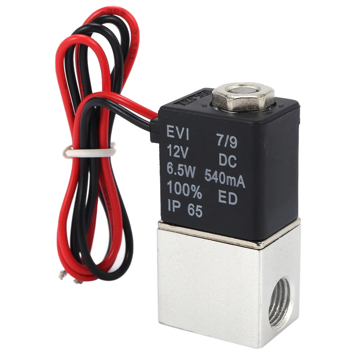 MAKE-DC12V Электромагнитный клапан 1/4 дюйма, 2-ходовой, нормально закрытый, пневматические клапаны прямого действия для воды, воздуха, газа