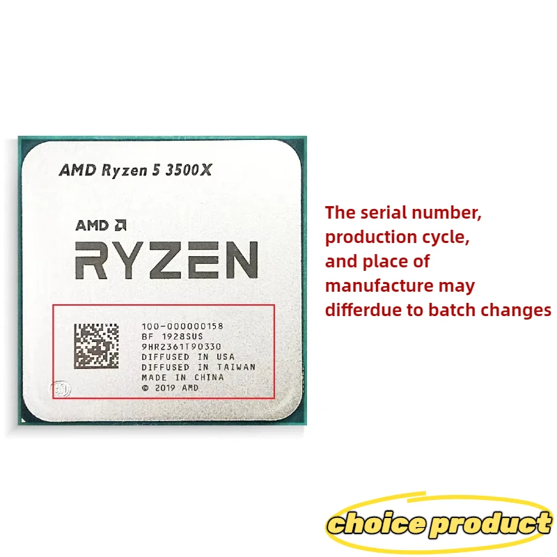 AMD Ryzen 5 R5 3500X 3,6GHz 6-core 6-draads CPU-processor Socket AM4