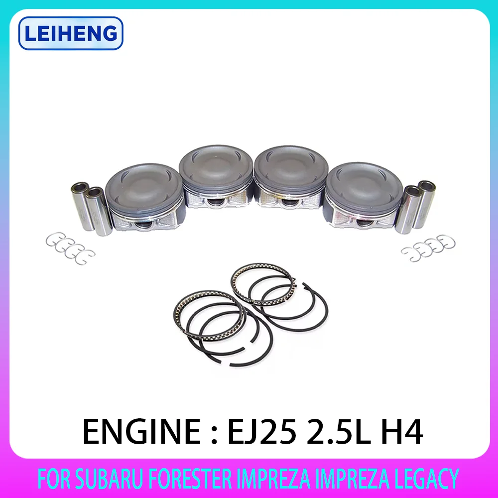 

99.5mm STD Engine Rebuild Piston & Rings Kit Fit For SUBARU FORESTER IMPREZA IMPREZA LEGACY OUTBACK Gas EJ25 2.5 L T 2.5L 06-11