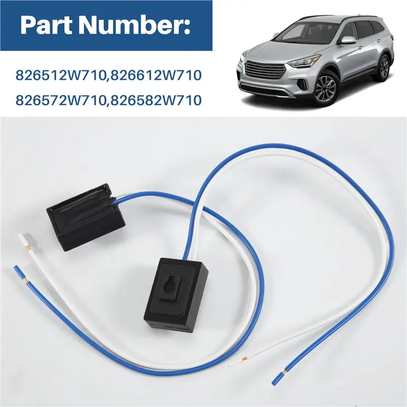 2X Front Exterior Door Inductive Handle Small Button For Santa Fe 2013-2017 826512W710 826612W710-A61E