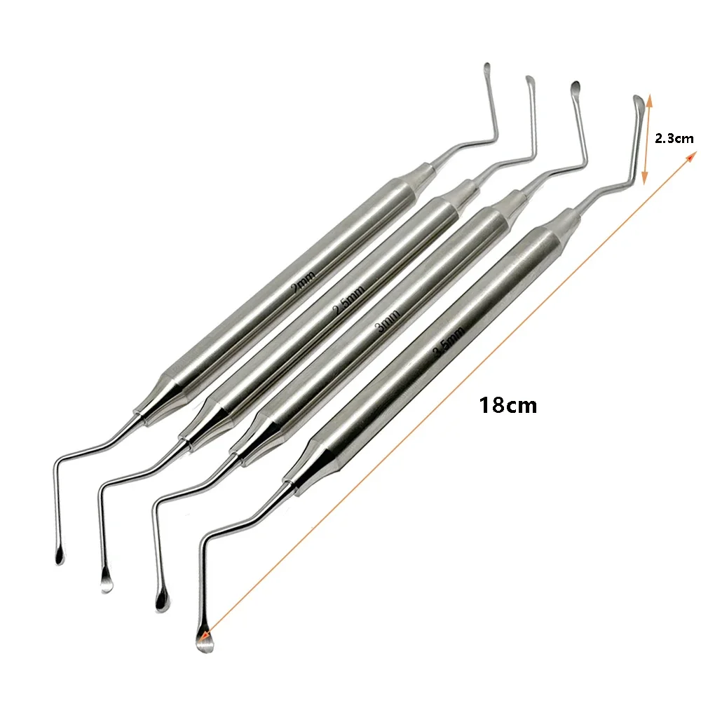 4pcs High Quality Gracey Curette Dental Kit - Professional Stainless Steel Periodontal Scalers for Dental Teeth Cleaning view 5
