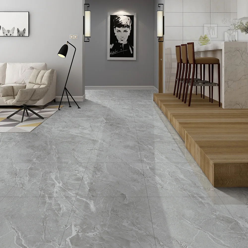 10 pieces imitation marble vintage self-adhesive bathroom kitchen waterproof and moisture-proof PVC leather floor sticker