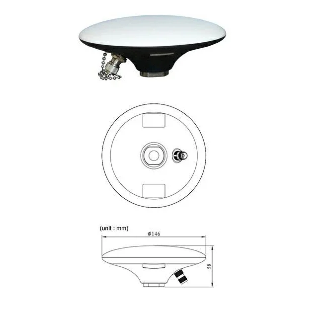 High gain GNSS antenna GPS L1 L2 for topographic U-GGB17S