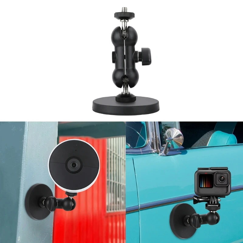 Camera Mount Base Metal  Suction Bracket Scratch-resistant Camera Magnets Mount Stand 1/4