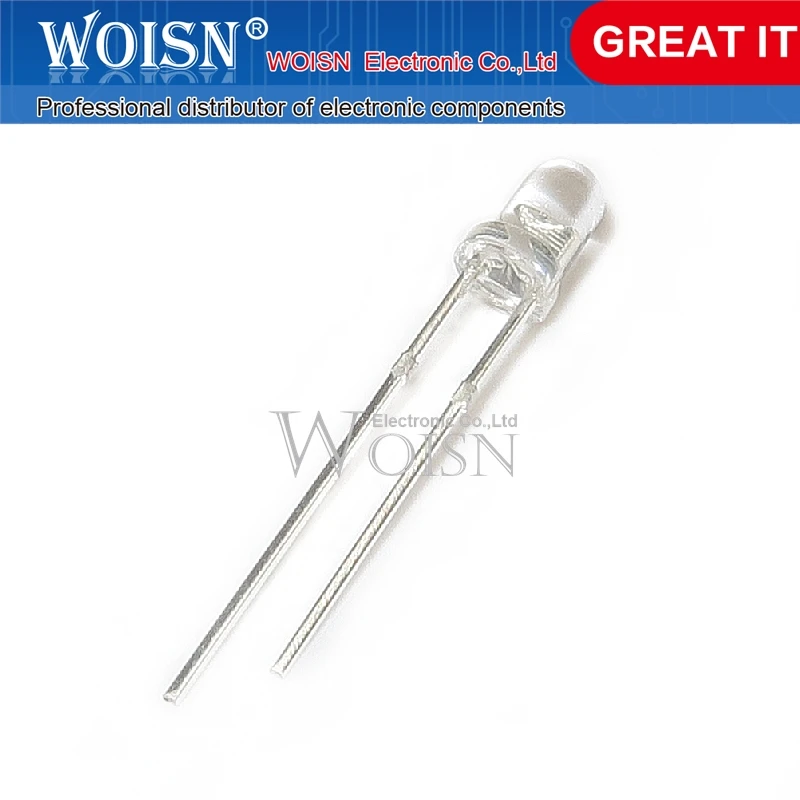 50pcs 3mm emittierende Diode Infrarot emittierende Diode 940nm Infrarot emittierende Röhre (weiß)