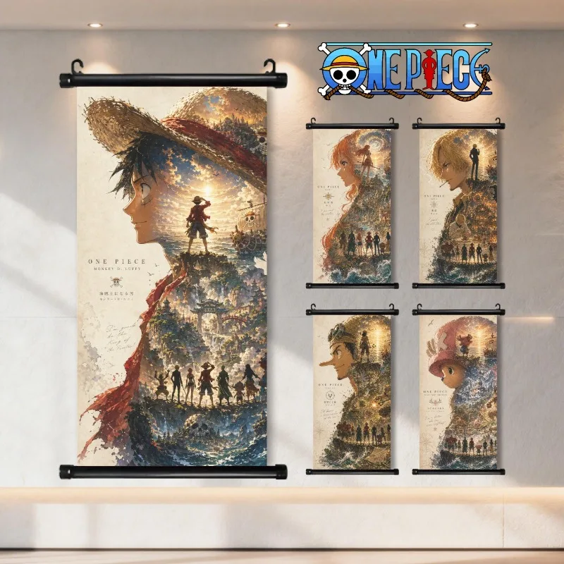 Affiche Murale Anime One Piece : Collection de Personnages – Décoration Murale pour Salon et Chambre – Cadeau Idéal pour les Fans d'Anime
