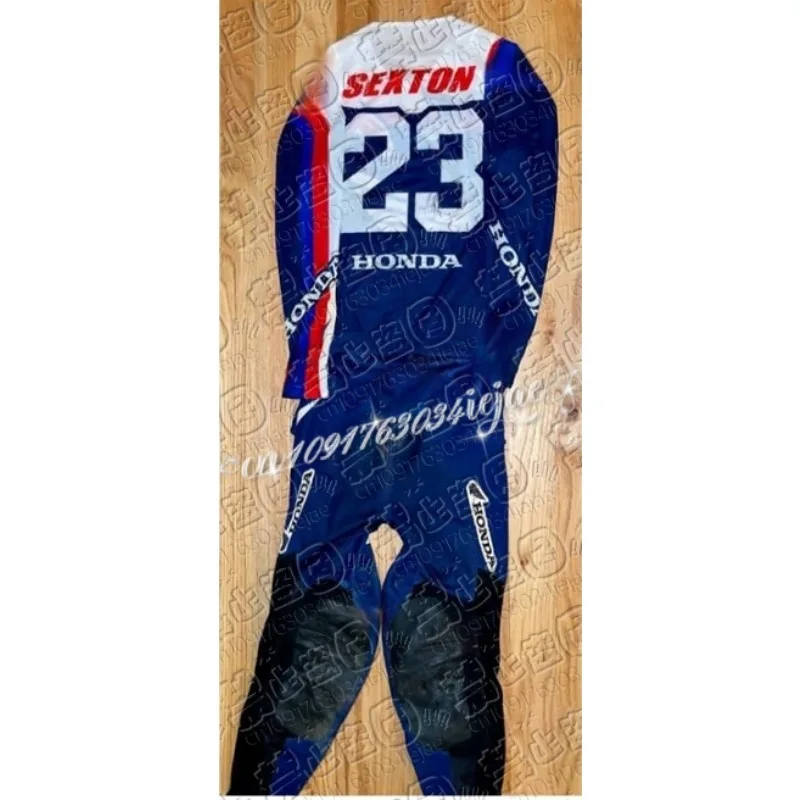 

Honda 2026 Printed Classic Motorcycle Mountain Bike Jersey Racing Sports Breathable Sweat Wicking Quick Long Sleeve and Pant Set