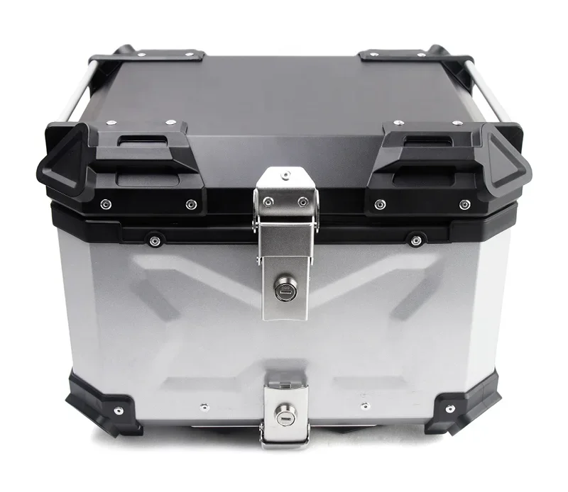 

45L Motorcycle trunk luggage Aluminum alloy Top Box tail box Waterproof Shockproof case Motorcycle Tail Boxes Accessories