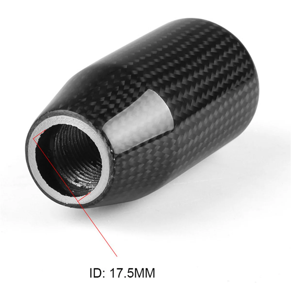 Pomello del cambio manuale universale in fibra di carbonio stile con 3 adattatori per la maggior parte delle decorazioni per auto Classic