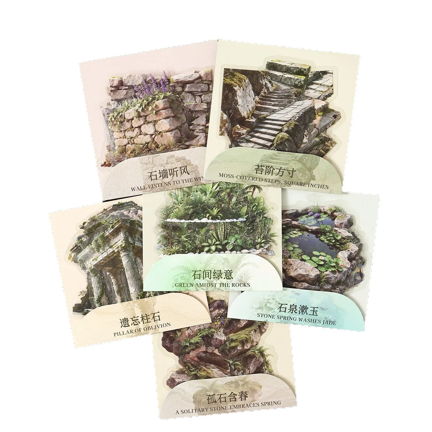 

6packs/1lot kawaii Stationery Sticker All things are born of stone junk journal Decorative Scrapbooking DIY Craft Sticker