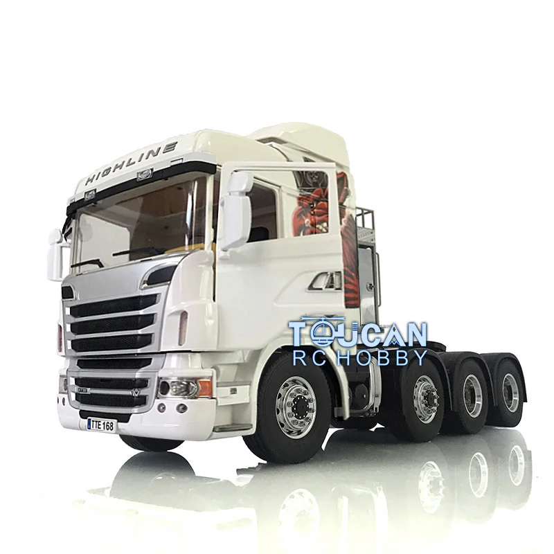 1/14 LESU 8*8 RC Tractor Truck Model Painted Metal Chassis Smoking 802B Servo Motor W/O Controller Car Kit Toy THZH0946